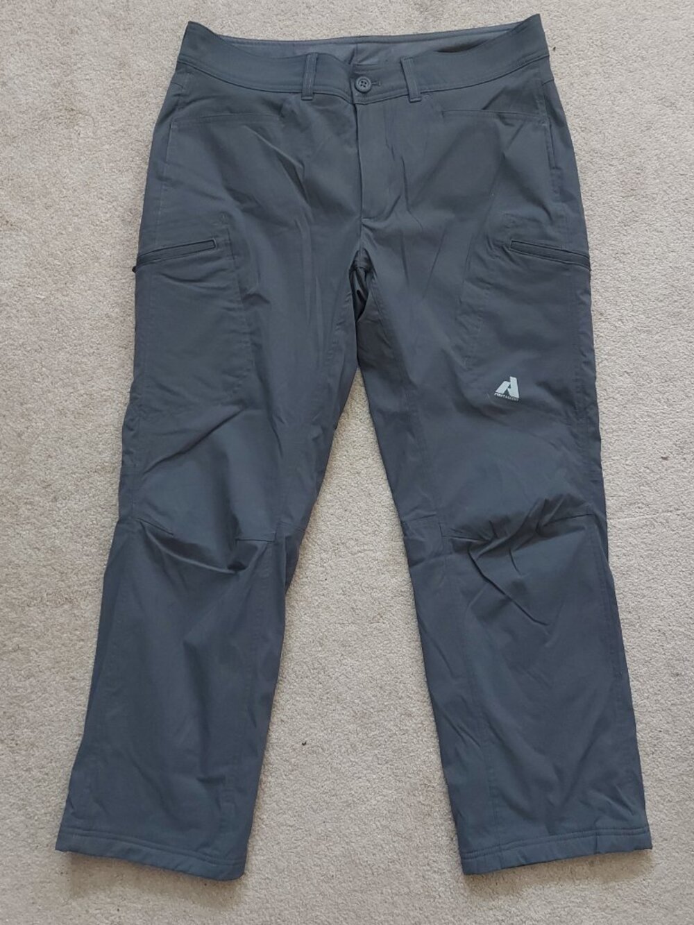 Eddie Bauer First Ascent Fleece Lined Pants Mens 35x30 Black Stretch Zip Pocket